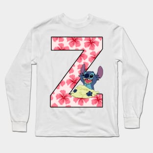 Stitch letter Long Sleeve T-Shirt